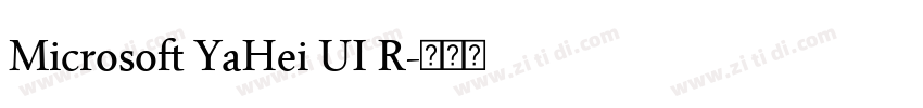 Microsoft YaHei UI R字体转换
